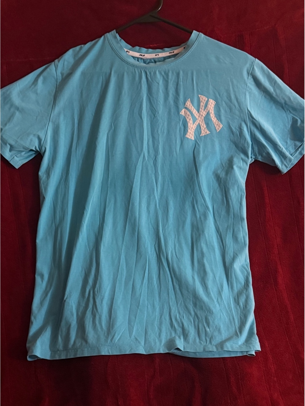 New York Yankees Light Blue Logo T-Shirt Size M